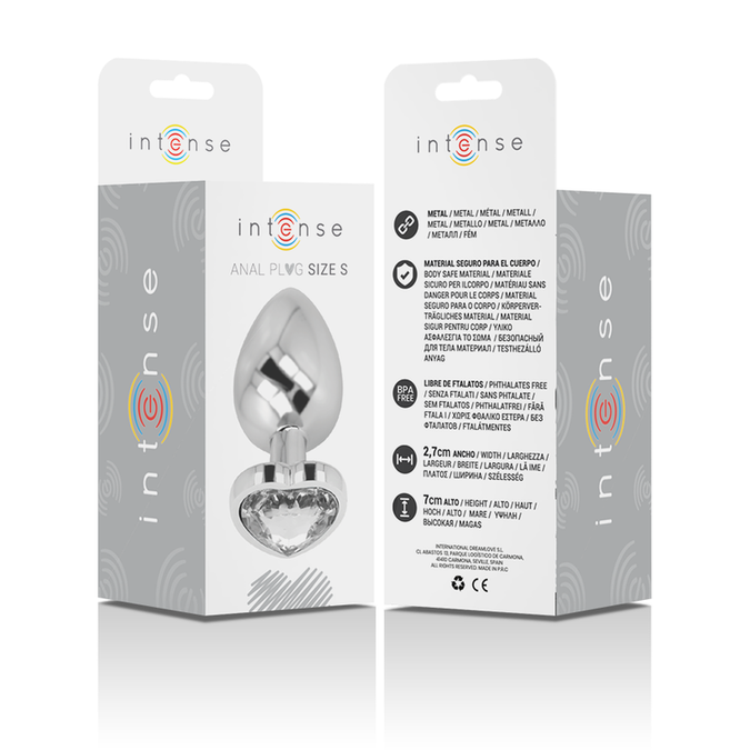 INTENSE - WIT HART ANALPLUG VAN ALUMINIUM MAAT S