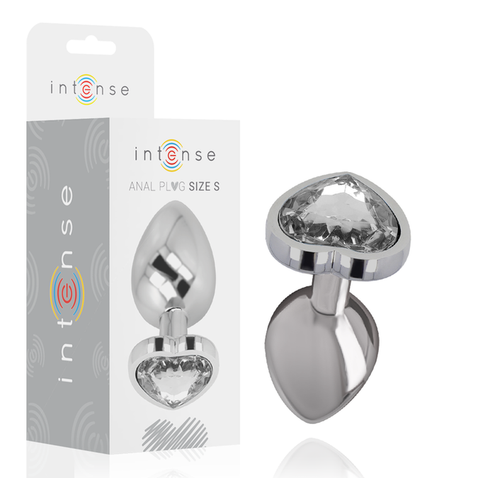 INTENSE - WIT HART ANALPLUG VAN ALUMINIUM MAAT S