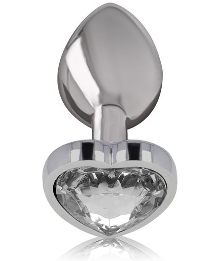 INTENSE - WHITE HEART ALUMINUM METAL ANAL PLUG SIZE S