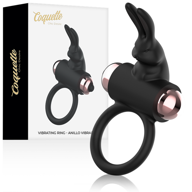 Coquette Chic Desire – Cockring met vibrator Zwart/Goud