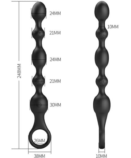 PRETTY LOVE - VAN ANAL BALLS 10 VIBRATIONS RECHARGEABLE SILICONE