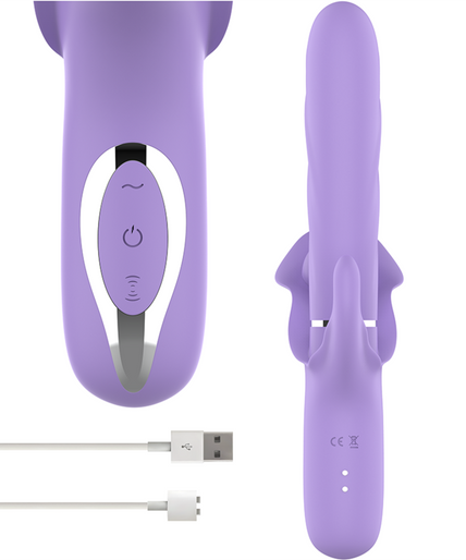 Intense – Billie multifunctionele oplaadbare vibrator met zuigfunctie en paarse drukknop