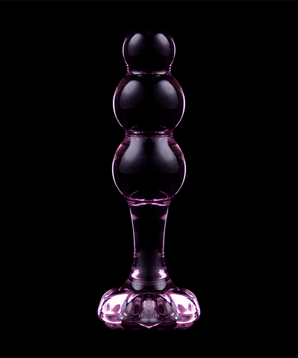 NEBULA SERIES BY IBIZA - MODEL 1 ANAL PLUG BOROSILICATE GLASS PINK 10.5 CM -O- 3 CM