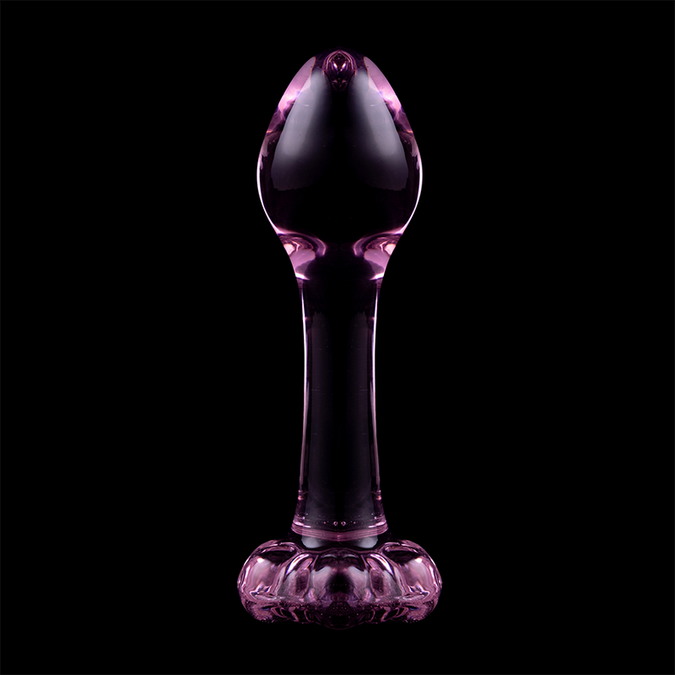 NEBULA SERIES BY IBIZA - MODEL 2 ANAALPLUG BOROSILICAATGLAS ROZE 11 CM -Ø- 3,5 CM