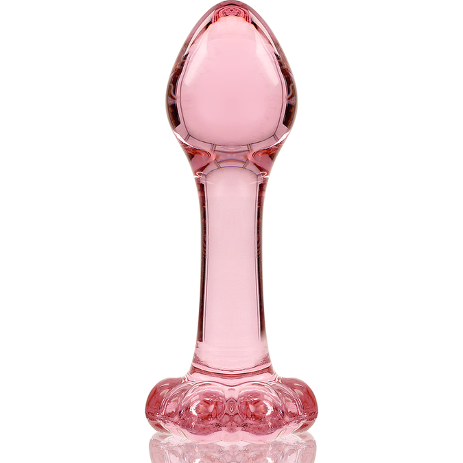 NEBULA SERIES BY IBIZA - MODEL 2 ANAALPLUG BOROSILICAATGLAS ROZE 11 CM -Ø- 3,5 CM
