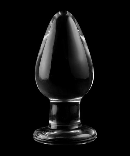 NEBULA SERIES BY IBIZA - MODEL 3 ANAL PLUG BOROSILICATE GLASS TRANSPARENT 11 CM -O- 5 CM
