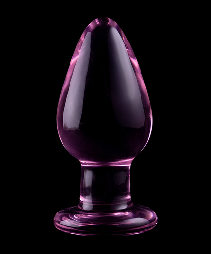 NEBULA SERIES BY IBIZA - MODEL 3 ANAL PLUG BOROSILICATE GLASS PINK 11 CM -O- 5 CM