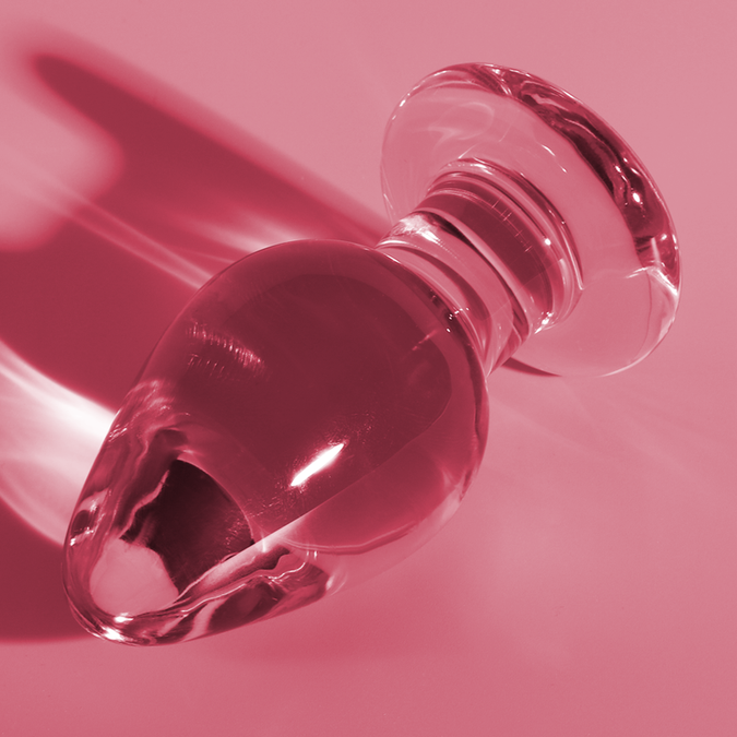 NEBULA SERIE VAN IBIZA - MODEL 3 ANALE PLUG BOROSILICAATGLAS ROZE 11 CM -O- 5 CM