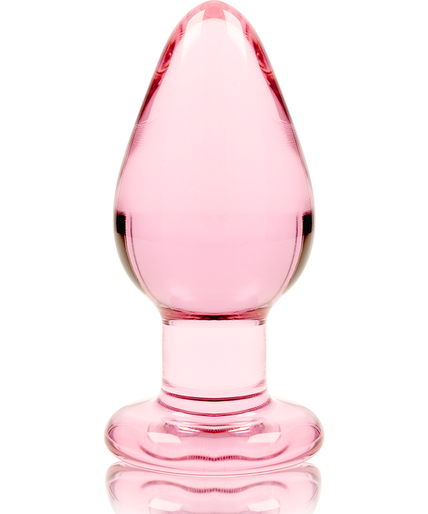 NEBULA SERIES BY IBIZA - MODEL 3 ANAL PLUG BOROSILICATE GLASS PINK 11 CM -O- 5 CM