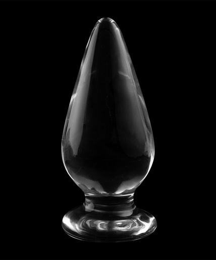 NEBULA SERIES BY IBIZA - MODEL 4 ANAL PLUG BOROSILICATE GLASS CLEAR 11 CM -O- 5 CM