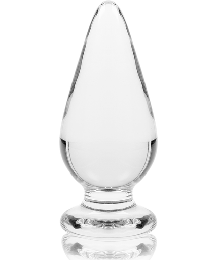 NEBULA SERIES BY IBIZA - MODEL 4 ANAL PLUG BOROSILICATE GLASS CLEAR 11 CM -O- 5 CM