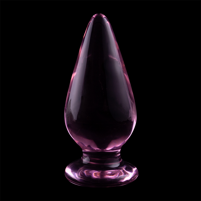 NEBULA SERIES BY IBIZA - MODEL 4 ANAL PLUG BOROSILICAATGLAS ROZE 11 CM -Ø- 5 CM