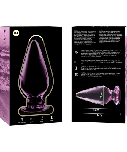 NEBULA SERIES BY IBIZA - MODEL 4 ANAL PLUG BOROSILICATE GLASS PINK 11 CM -O- 5 CM