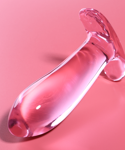 NEBULA SERIES BY IBIZA - MODEL 5 ANAL PLUG BOROSILICATE GLASS PINK 12.5 CM -O- 3.5 CM