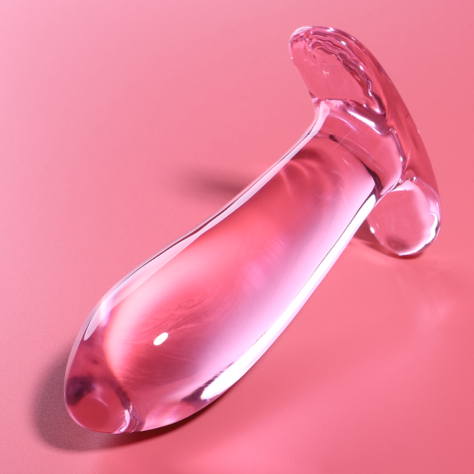 NEBULA SERIES BY IBIZA - MODEL 5 ANALE PLUG BOROSILICAATGLAS ROZE 12,5 CM -Ø- 3,5 CM