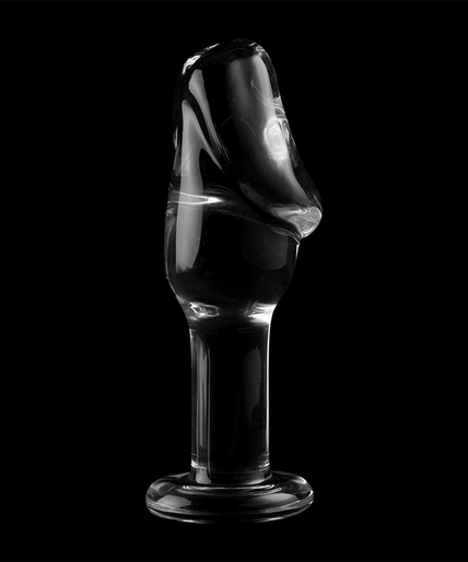 NEBULA SERIES BY IBIZA - MODEL 6 ANAL PLUG BOROSILICATE GLASS CLEAR 12.5 CM -O- 4 CM