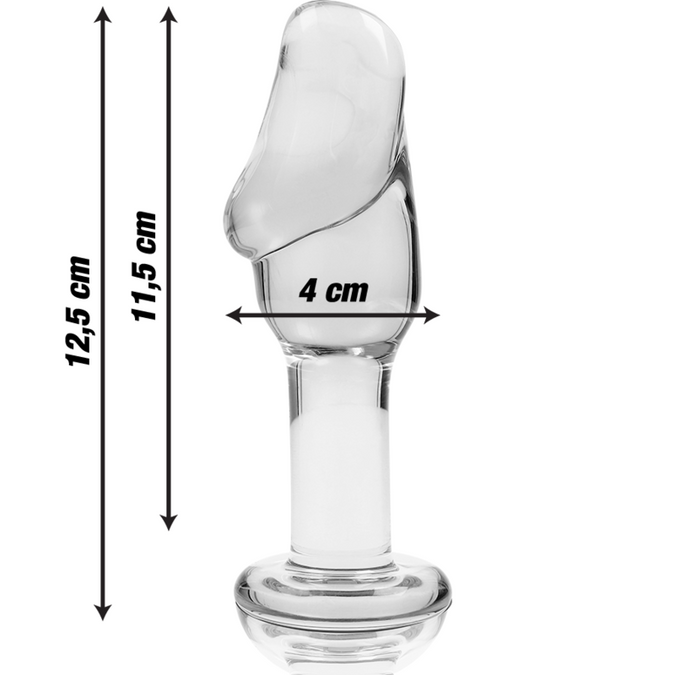 NEBULA SERIE VAN IBIZA - MODEL 6 ANALE PLUG BOROSILICAATGLAS HELDER 12,5 CM -O- 4 CM