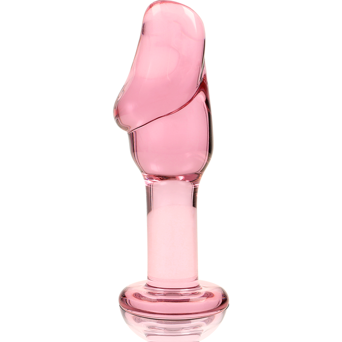 NEBULA SERIE VAN IBIZA - MODEL 6 ANALE PLUG BOROSILICAAT GLAS ROZE 12,5 CM -O- 4 CM