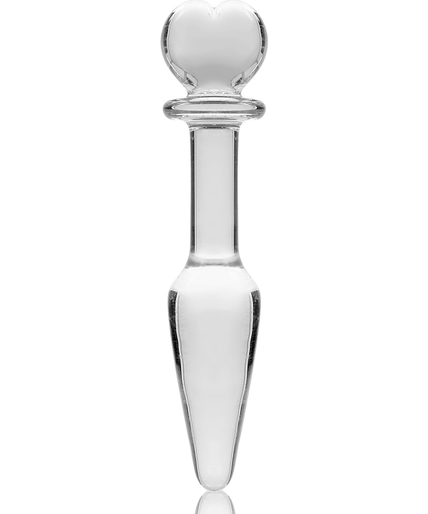 NEBULA SERIES BY IBIZA - MODEL 7 ANAL PLUG BOROSILICATE GLASS CLEAR 13.5 CM -O- 3 CM