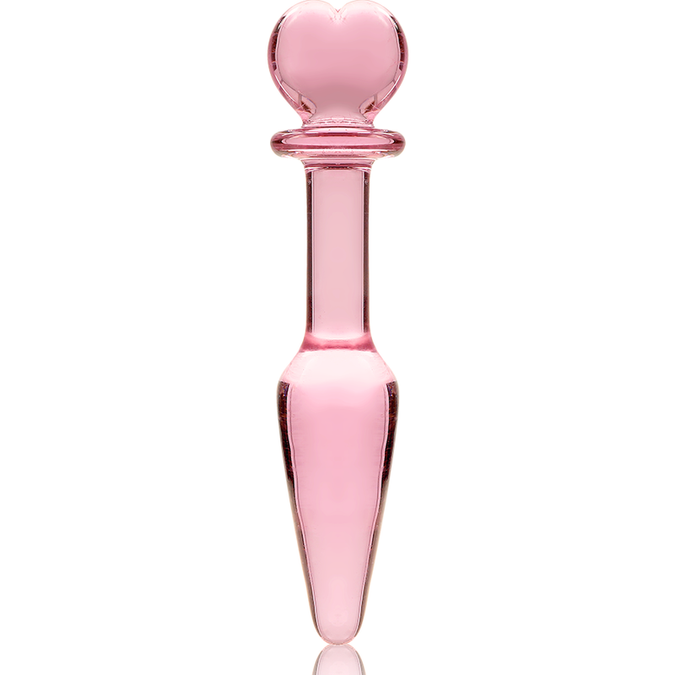 NEBULA SERIES BY IBIZA - MODEL 7 ANALPLUG BOROSILICAATGLAS ROZE 13,5 CM -O- 3 CM