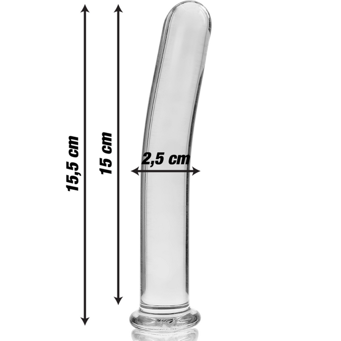 NEBULA SERIES BY IBIZA - MODEL 9 DILDO BOROSILICAATGLAS HELDER 15,5 CM -O- 2,5 CM