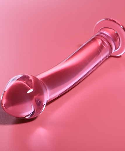 NEBULA SERIES BY IBIZA - MODEL 11 DILDO BOROSILICATE GLASS PINK 16 CM -O- 3 CM