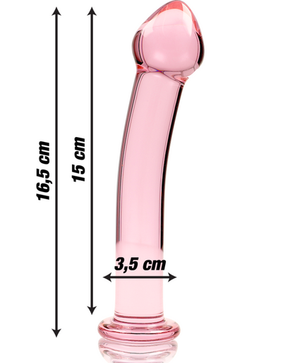 NEBULA SERIES BY IBIZA - MODEL 11 DILDO BOROSILICATE GLASS PINK 16 CM -O- 3 CM