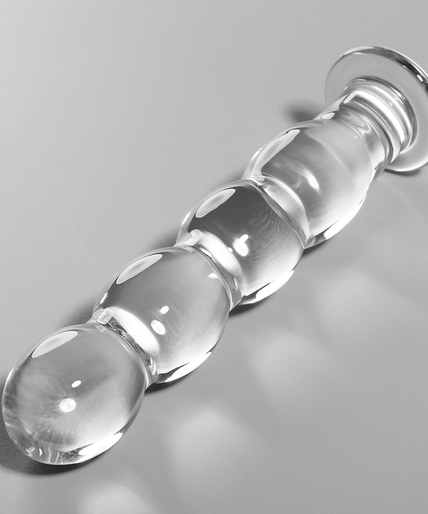 NEBULA SERIES BY IBIZA - MODEL 10 DILDO BOROSILICATE GLASS CLEAR 16.5 CM -O- 3.5 CM