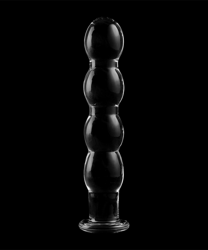 NEBULA SERIES BY IBIZA - MODEL 10 DILDO BOROSILICATE GLASS CLEAR 16.5 CM -O- 3.5 CM