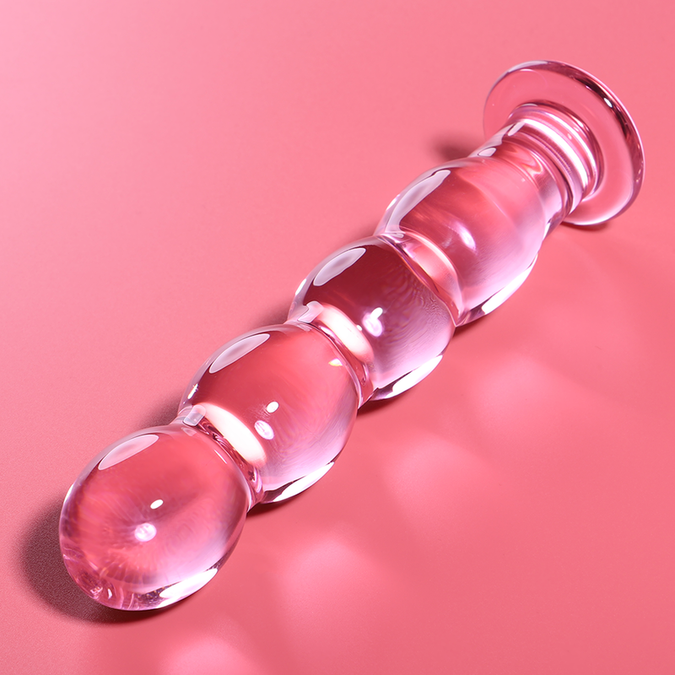 NEBULA SERIE VAN IBIZA - MODEL 10 DILDO BOROSILICAATGLAS ROZE 16,5 CM -O- 3,5 CM