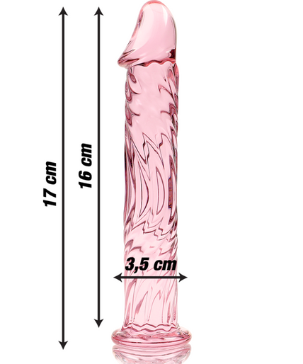 NEBULA SERIES BY IBIZA - MODEL 12 DILDO BOROSILICATE GLASS PINK 17 CM -O- 3.5 CM
