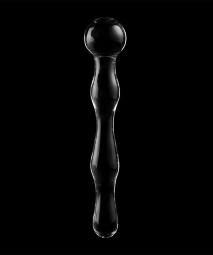 NEBULA SERIES BY IBIZA - MODEL 13 DILDO BOROSILICATE GLASS CLEAR 18 CM -O- 3.5 CM