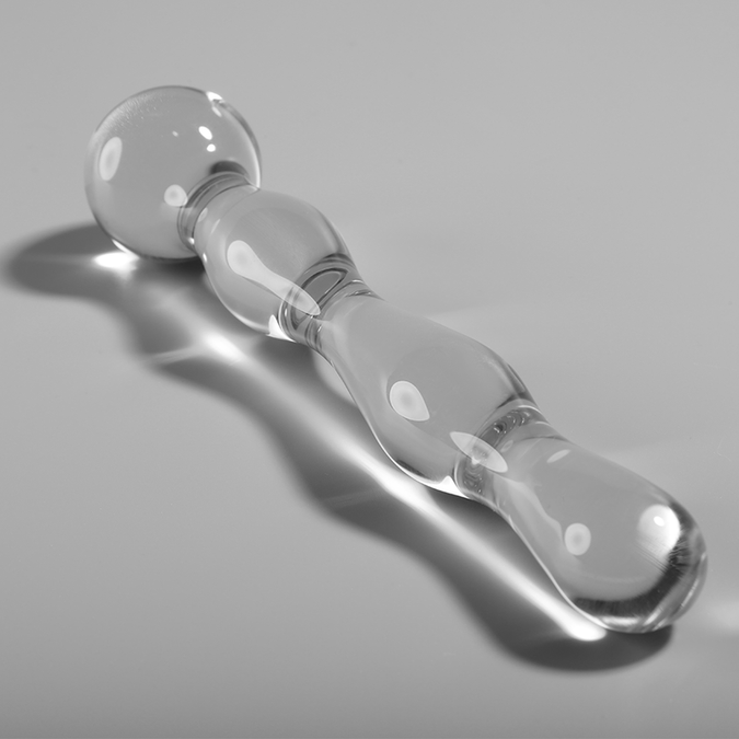 Nebula-serie van Ibiza – Model 13 Dildo van Borosilicaatglas Helder 18 cm – Ø 3,5 cm