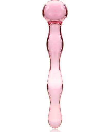 NEBULA SERIES BY IBIZA - MODEL 13 DILDO BOROSILICATE GLASS PINK 18 CM -O- 3.5 CM