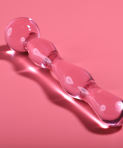 NEBULA SERIES BY IBIZA - MODEL 13 DILDO BOROSILICATE GLASS PINK 18 CM -O- 3.5 CM