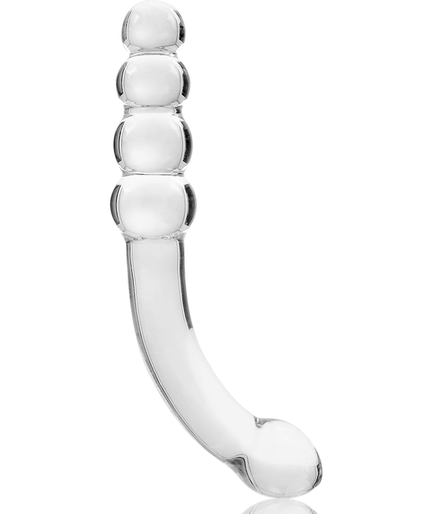 NEBULA SERIES BY IBIZA - MODEL 14 DILDO BOROSILICATE GLASS CLEAR 18.5 CM -O- 3 CM