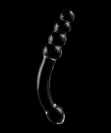 NEBULA SERIES BY IBIZA - MODEL 14 DILDO BOROSILICATE GLASS CLEAR 18.5 CM -O- 3 CM