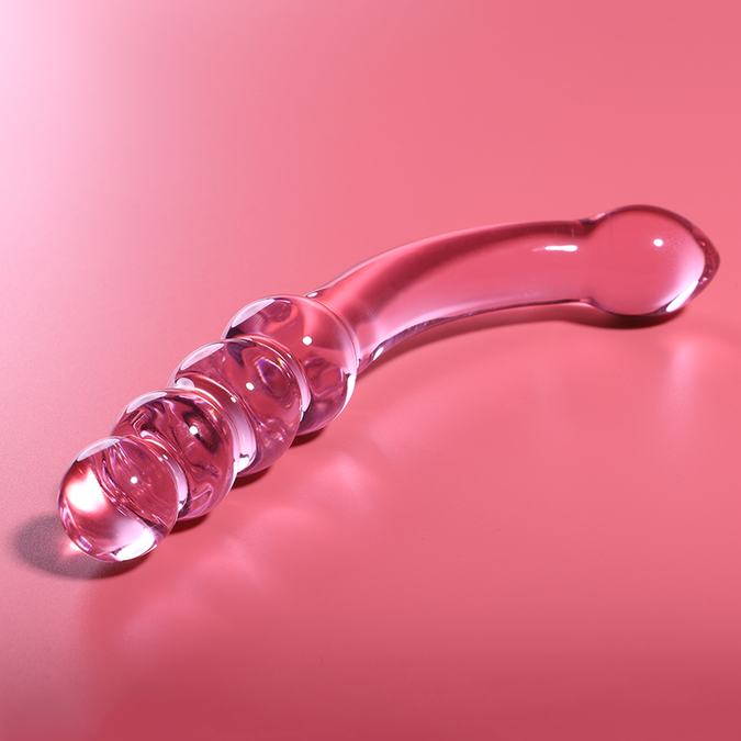 NEBULA SERIE VAN IBIZA - MODEL 14 DILDO BOROSILICAATGLAS ROZE 18,5 CM -O- 3 CM