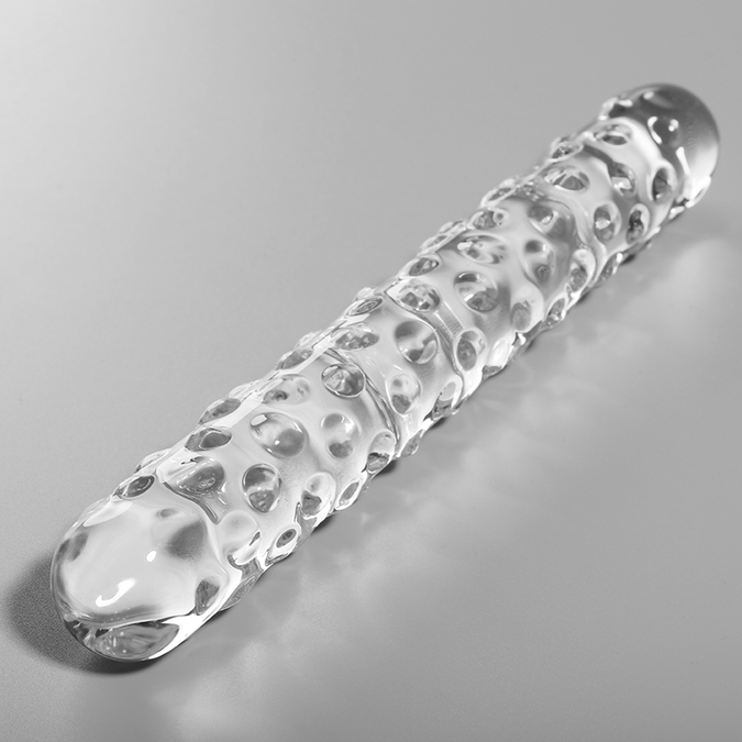 Nebula-serie van Ibiza – Model 15 Dildo van Borosilicaatglas Helder 18,5 cm – Ø 4 cm