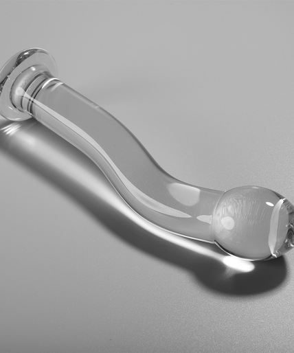 NEBULA SERIES BY IBIZA - MODEL 18 DILDO BOROSILICATE GLASS CLEAR 18.5 CM -O- 3.5 CM