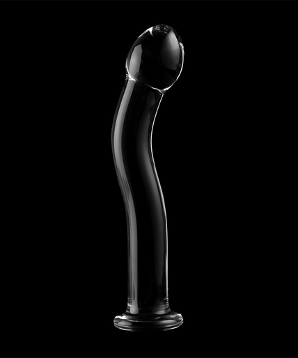 NEBULA SERIES BY IBIZA - MODEL 18 DILDO BOROSILICATE GLASS CLEAR 18.5 CM -O- 3.5 CM