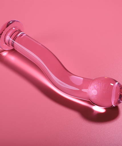 NEBULA SERIES BY IBIZA - MODEL 18 DILDO BOROSILICATE GLASS PINK 18.5 CM -O- 3.5 CM