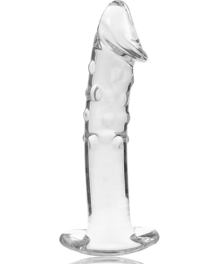 NEBULA SERIES BY IBIZA - MODEL 19 DILDO BOROSILICATE GLASS CLEAR 18.5 CM -O- 4 CM