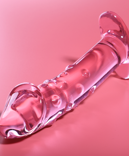NEBULA SERIES BY IBIZA - MODEL 19 DILDO BOROSILICATE GLASS PINK 18.5 CM -O- 4 CM