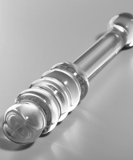NEBULA SERIES BY IBIZA - MODEL 20 DILDO BOROSILICATE GLASS CLEAR 20.5 CM -O- 3 CM