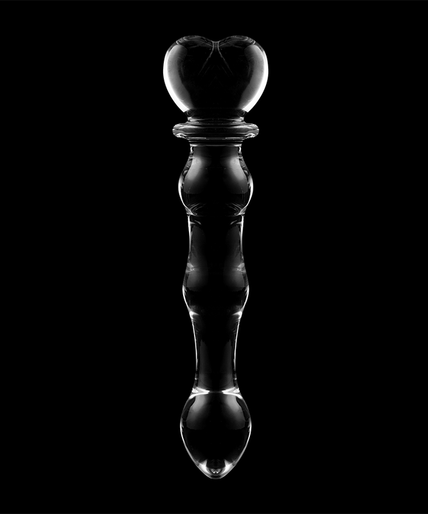 NEBULA SERIES BY IBIZA - MODEL 21 DILDO BOROSILICATE GLASS CLEAR 20.5 CM -O- 3.5 CM