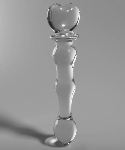 NEBULA SERIES BY IBIZA - MODEL 21 DILDO BOROSILICATE GLASS CLEAR 20.5 CM -O- 3.5 CM