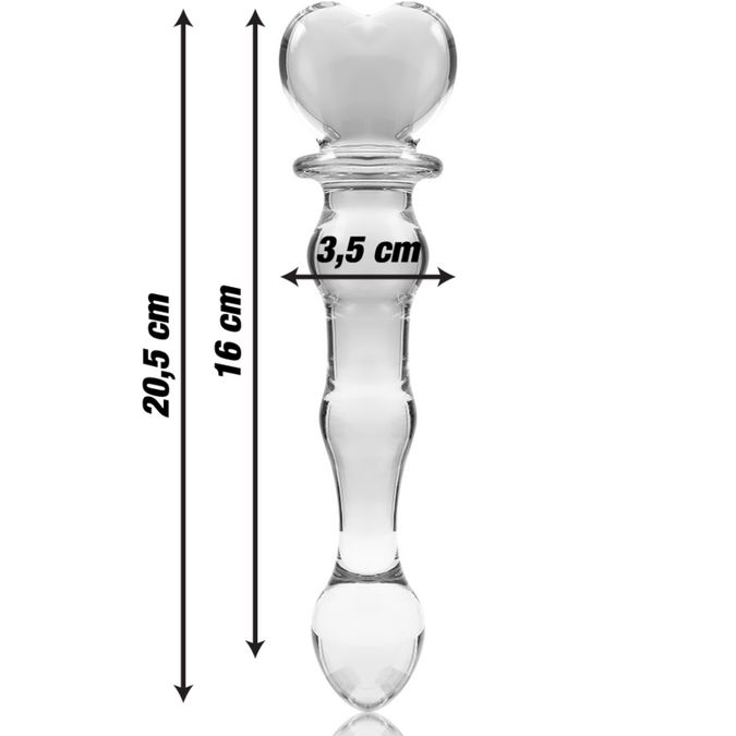 Nebula Series by Ibiza – Model 21 Dildo Borosilicate Glass Clear 20.5 cm – Ø 4 cm