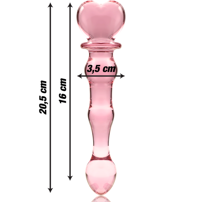 NEBULA SERIE VAN IBIZA - MODEL 21 DILDO BOROSILICAATGLAS ROZE 20.5 CM -O- 3.5 CM