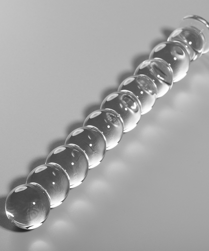 NEBULA SERIES BY IBIZA - MODEL 22 DILDO BOROSILICATE GLASS CLEAR 21.5 CM -O- 2.5 CM